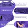 imageCatalonia Fleece Wearable Blanket Poncho for Adult Women Men Travel Wrap Blanket Cape with Pocket Warm Soft Cozy Snuggly Comfort Gift No SleevesAll Season GreyPurple