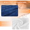 imageCatalonia Heated Blanket with Sleeves Electric Snuggly Blanket for Women Men Wearable Wired Heating Throw BlanketCold GiftBlue