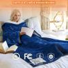 imageCatalonia Heated Blanket with Sleeves Electric Snuggly Blanket for Women Men Wearable Wired Heating Throw BlanketCold GiftBlue