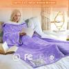 imageCatalonia Heated Blanket with Sleeves Electric Snuggly Blanket for Women Men Wearable Wired Heating Throw BlanketCold GiftPurple