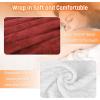 imageCatalonia Heated Blanket with Sleeves Electric Snuggly Blanket for Women Men Wearable Wired Heating Throw BlanketCold GiftWine