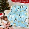 imageCatalonia Horse Print Sherpa Fleece Throw Blanket Soft Mink Plush Couch Blanket Fuzzy Fluffy Comfy Warm Throws Gift for Her Horse Gifts for Women 50x60 inchesCat Blue