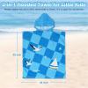 imageCatalonia Nautical Kids Hooded Poncho Towel  100 Cotton Absorbent Changing Robe for Beach Pool ampamp Bath  Cute Gifts for Toddlers Boys Girls Seagulls and Sailboats Print