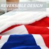 imageCatalonia Sherpa Fleece BlanketCanada National Flag Maple Leaf Print Patriotic Plush Super Soft Warm Reversible Polar Throws for Couch Bed 60 x 50The Union Flag