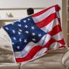 imageCatalonia Sherpa Fleece BlanketCanada National Flag Maple Leaf Print Patriotic Plush Super Soft Warm Reversible Polar Throws for Couch Bed 60 x 50Us Flag