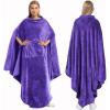 imageCatalonia Fleece Wearable Blanket Poncho for Adult Women Men Travel Wrap Blanket Cape with Pocket Warm Soft Cozy Snuggly Comfort Gift No SleevesAll Season GreyPurple