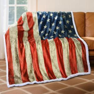 imageCatalonia Vintage American Flag Blanket  Soft ampamp Cozy USA Patriotic Throw for 4th of July Independence Day Memorial Day Veterans for Men Women US Citizenship Ceremonies