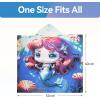 imageCatalonia Beach Towel With Hood Microfiber Hooded Swim Poncho SandFree for Kids and AdultsMermaid
