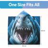 imageCatalonia Beach Towel With Hood Microfiber Hooded Swim Poncho SandFree for Kids and AdultsShark