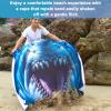 imageCatalonia Beach Towel With Hood Microfiber Hooded Swim Poncho SandFree for Kids and AdultsShark