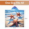 imageCatalonia Beach Towel With Hood Microfiber Hooded Swim Poncho SandFree for Kids and AdultsStarfish