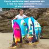 imageCatalonia Beach Towel With Hood Microfiber Hooded Swim Poncho SandFree for Kids and AdultsSurfboard