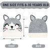 imageCatalonia Kids Knit Hats Warm Toddler Winter Hats Cute Beanies Hat Cap for Boys Girls Aged 610 Gifts Idea For ChristmasCat