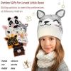 imageCatalonia Kids Knit Hats Warm Toddler Winter Hats Cute Beanies Hat Cap for Boys Girls Aged 610 Gifts Idea For ChristmasCat