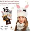 imageCatalonia Kids Knit Hats Warm Toddler Winter Hats Cute Beanies Hat Cap for Boys Girls Aged 610 Gifts Idea For ChristmasRabbit