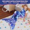 imageCatalonia Ultra Soft Mermaid Tail Blanket for Kids Fish Tail Snuggly Blanket Cozy Fleece Mermaid Gift for Girls ToddlersDeep Sea Dream