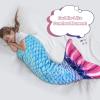 imageCatalonia Ultra Soft Mermaid Tail Blanket for Kids Fish Tail Snuggly Blanket Cozy Fleece Mermaid Gift for Girls ToddlersDeep Sea Pearl