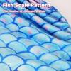 imageCatalonia Ultra Soft Mermaid Tail Blanket for Kids Fish Tail Snuggly Blanket Cozy Fleece Mermaid Gift for Girls ToddlersDeep Sea Pearl