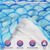 imageCatalonia Ultra Soft Mermaid Tail Blanket for Kids Fish Tail Snuggly Blanket Cozy Fleece Mermaid Gift for Girls ToddlersDeep Sea Pearl