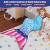 imageCatalonia Ultra Soft Mermaid Tail Blanket for Kids Fish Tail Snuggly Blanket Cozy Fleece Mermaid Gift for Girls ToddlersDeep Sea Pearl