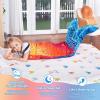 imageCatalonia Ultra Soft Mermaid Tail Blanket for Kids Fish Tail Snuggly Blanket Cozy Fleece Mermaid Gift for Girls ToddlersRainbow Sparkling Stars