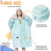 imageCatalonia Wearable Blanket Hoodie for Kids  Oversized Warm Cozy Hooded Blanket  Sweatshirt Blanket with Pocket ampamp SleevesAqua