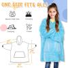 imageCatalonia Wearable Blanket Hoodie for Kids  Oversized Warm Cozy Hooded Blanket  Sweatshirt Blanket with Pocket ampamp SleevesBlue