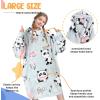 imageCatalonia Wearable Blanket Hoodie for Kids  Oversized Warm Cozy Hooded Blanket  Sweatshirt Blanket with Pocket ampamp SleevesGirlpanda Gray