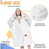 imageCatalonia Wearable Blanket Hoodie for Kids  Oversized Warm Cozy Hooded Blanket  Sweatshirt Blanket with Pocket ampamp SleevesGray
