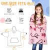 imageCatalonia Wearable Blanket Hoodie for Kids  Oversized Warm Cozy Hooded Blanket  Sweatshirt Blanket with Pocket ampamp SleevesLoveart Pink