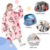 imageCatalonia Wearable Blanket Hoodie for Kids  Oversized Warm Cozy Hooded Blanket  Sweatshirt Blanket with Pocket ampamp SleevesLoveart Pink