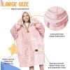 imageCatalonia Wearable Blanket Hoodie for Kids  Oversized Warm Cozy Hooded Blanket  Sweatshirt Blanket with Pocket ampamp SleevesPink