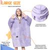 imageCatalonia Wearable Blanket Hoodie for Kids  Oversized Warm Cozy Hooded Blanket  Sweatshirt Blanket with Pocket ampamp SleevesPurple