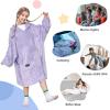 imageCatalonia Wearable Blanket Hoodie for Kids  Oversized Warm Cozy Hooded Blanket  Sweatshirt Blanket with Pocket ampamp SleevesPurple