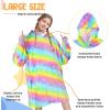 imageCatalonia Wearable Blanket Hoodie for Kids  Oversized Warm Cozy Hooded Blanket  Sweatshirt Blanket with Pocket ampamp SleevesRainbow