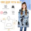 imageCatalonia Wearable Blanket Hoodie for Kids  Oversized Warm Cozy Hooded Blanket  Sweatshirt Blanket with Pocket ampamp SleevesWondercat Gray