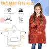 imageCatalonia Wearable Blanket Hoodie for Kids  Oversized Warm Cozy Hooded Blanket  Sweatshirt Blanket with Pocket ampamp SleevesXmasdachshund Wine