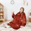 imageCatalonia Wearable Blanket Hoodie for Kids  Oversized Warm Cozy Hooded Blanket  Sweatshirt Blanket with Pocket ampamp SleevesXmasdachshund Wine