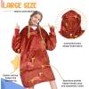 imageCatalonia Wearable Blanket Hoodie for Kids  Oversized Warm Cozy Hooded Blanket  Sweatshirt Blanket with Pocket ampamp SleevesXmasdachshund Wine