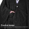 imageCatalonia Womens Poncho Cape Sherpa Cloak Coat Snuggly Hooded Wearable Blanket Gift Idea for Mom and Teen GirlsBlack