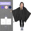 imageCatalonia Womens Poncho Cape Sherpa Cloak Coat Snuggly Hooded Wearable Blanket Gift Idea for Mom and Teen GirlsBlack Bark