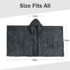 imageCatalonia Womens Poncho Cape Sherpa Cloak Coat Snuggly Hooded Wearable Blanket Gift Idea for Mom and Teen GirlsCharcoal Grey