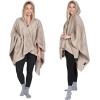 imageCatalonia Womens Poncho Cape Sherpa Cloak Coat Snuggly Hooded Wearable Blanket Gift Idea for Mom and Teen GirlsLatte