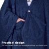 imageCatalonia Womens Poncho Cape Sherpa Cloak Coat Snuggly Hooded Wearable Blanket Gift Idea for Mom and Teen GirlsNavy