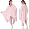 imageCatalonia Womens Poncho Cape Sherpa Cloak Coat Snuggly Hooded Wearable Blanket Gift Idea for Mom and Teen GirlsPink