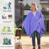 imageCatalonia Womens Poncho Cape Sherpa Cloak Coat Snuggly Hooded Wearable Blanket Gift Idea for Mom and Teen GirlsPurple