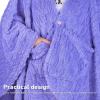 imageCatalonia Womens Poncho Cape Sherpa Cloak Coat Snuggly Hooded Wearable Blanket Gift Idea for Mom and Teen GirlsPurple