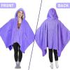 imageCatalonia Womens Poncho Cape Sherpa Cloak Coat Snuggly Hooded Wearable Blanket Gift Idea for Mom and Teen GirlsPurple Bark