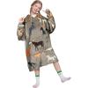 imageCatalonia Horse Blanket Hoodie for Kids Oversized Wearable Fleece Blanket Sweatshirt with Large Front Pocket Teen Boys Girls Gift
