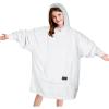 imageCatalonia Wearable Blanket Hoodie for Kids  Oversized Warm Cozy Hooded Blanket  Sweatshirt Blanket with Pocket ampamp SleevesGray